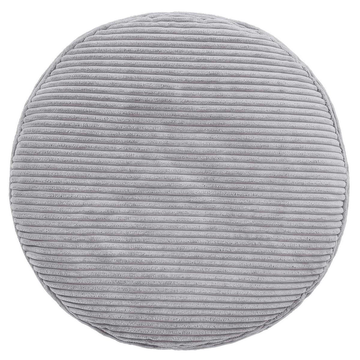 SITZPOUF Rund Milano - Grau, Textil (55/35/55cm) - icon