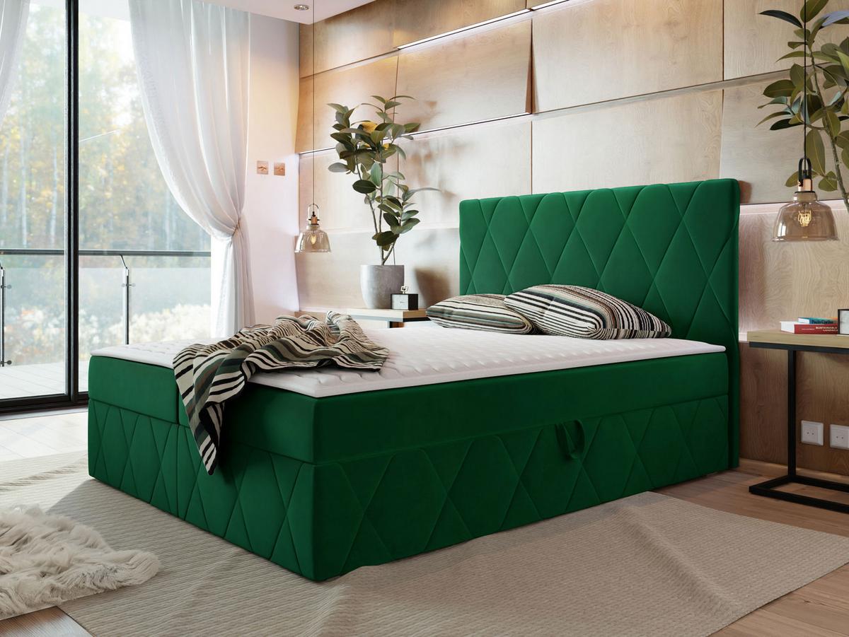 BOXBETT Simoti - H3 - Grün, Holzwerkstoff (160/200cm) - MIRJAN24