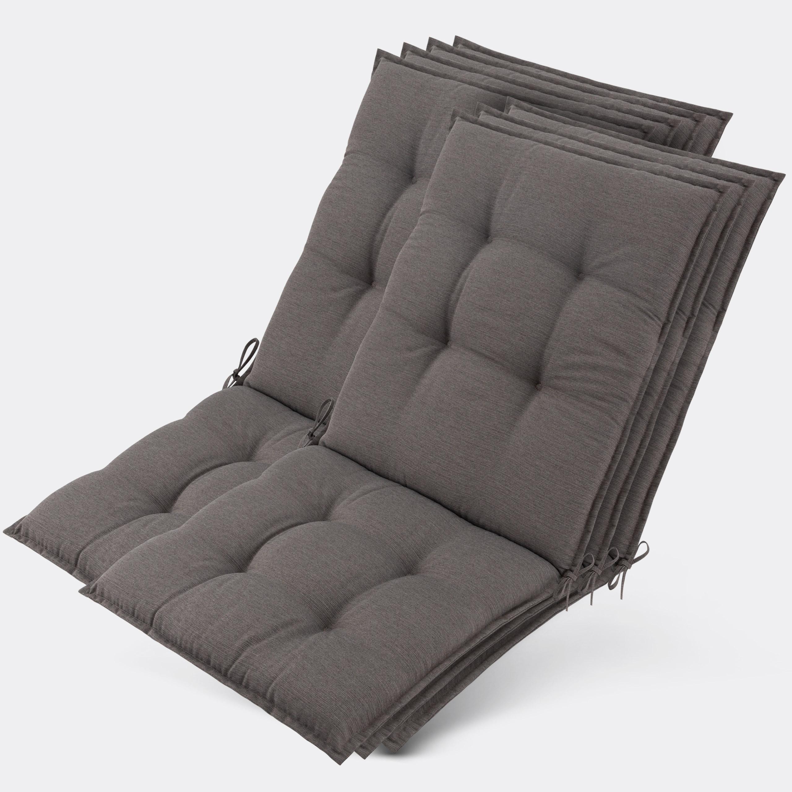 NIEDERLEHNERAUFLAGE Sun-NL 105x50x8cm Taupe (7tlg) - Taupe, Textil (50/8/100cm) - Beautissu 