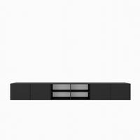LOWBOARD VAREN 300/41/40 cm, Hängender TV-Schrank Schwarz - Schwarz, Holzwerkstoff (300/41/40cm) - MASSENO