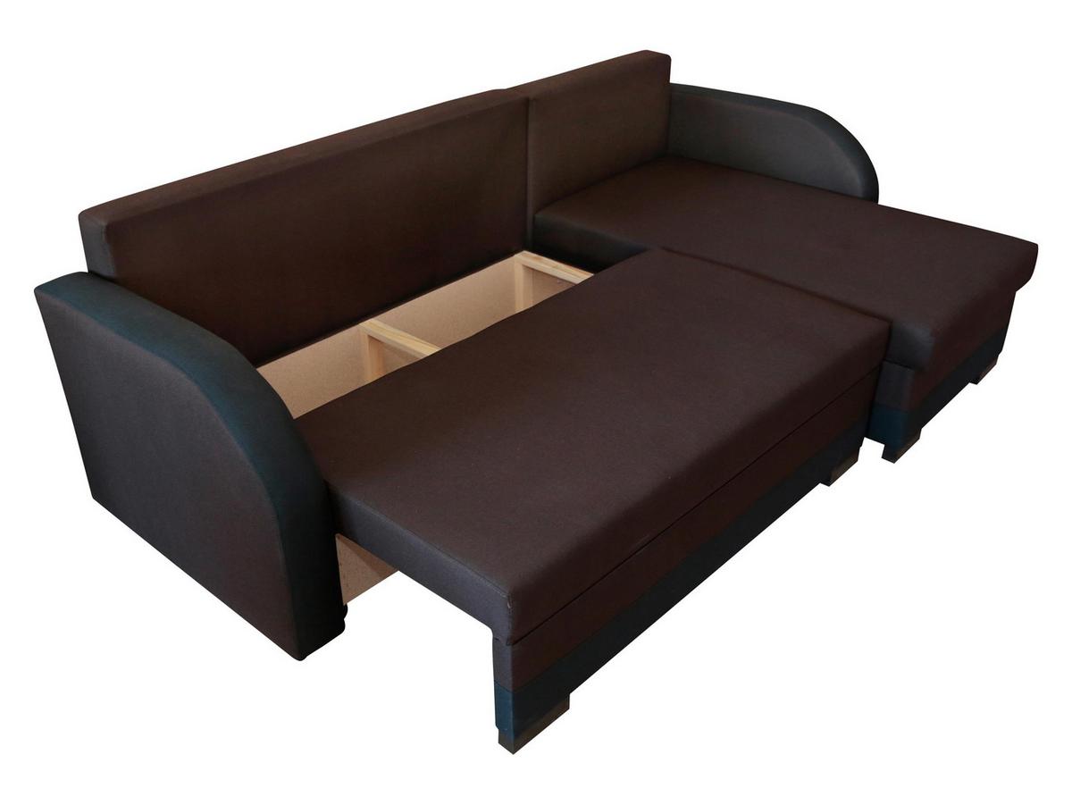 ECKSOFA Jozef - Dunkelgrau/Schwarz, Holz/Textil (230/140cm) - MIRJAN24