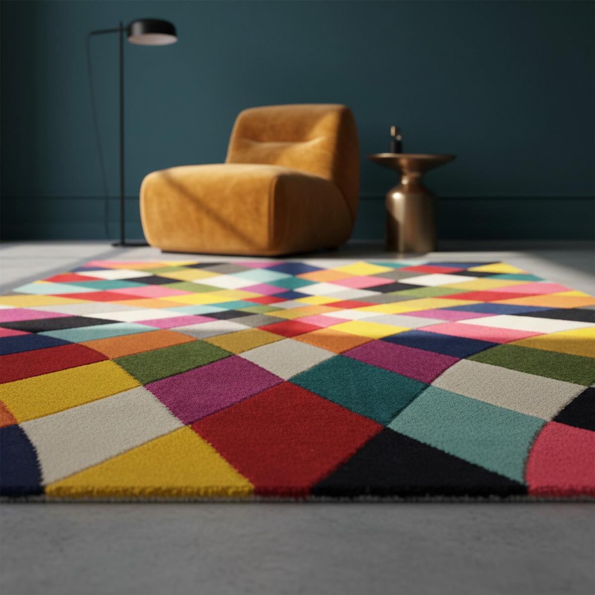 TEPPICH MEON, geometrisch, Florhöhe 11 mm, Bunt, 160 x 230 cm - Multicolor, Textil (230/160cm) - KADIMA DESIGN