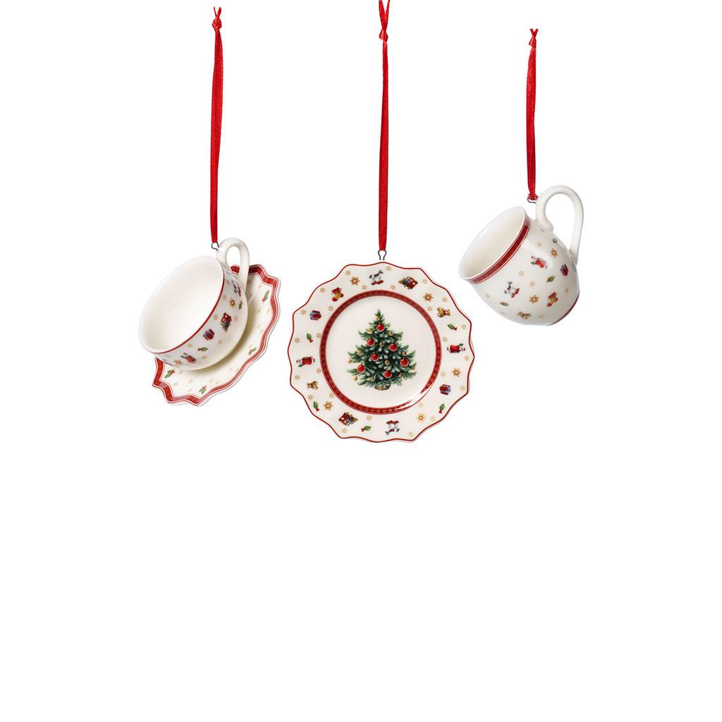 ORNAMENTE GESCHIRRSET Toy's Delight Decoration bunt 3-tlg. - Multicolor, Keramik (2/2/2cm) - Villeroy & Boch