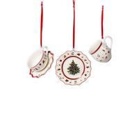 ORNAMENTE GESCHIRRSET Toy's Delight Decoration bunt 3-tlg. - Multicolor, Keramik (2/2/2cm) - Villeroy & Boch