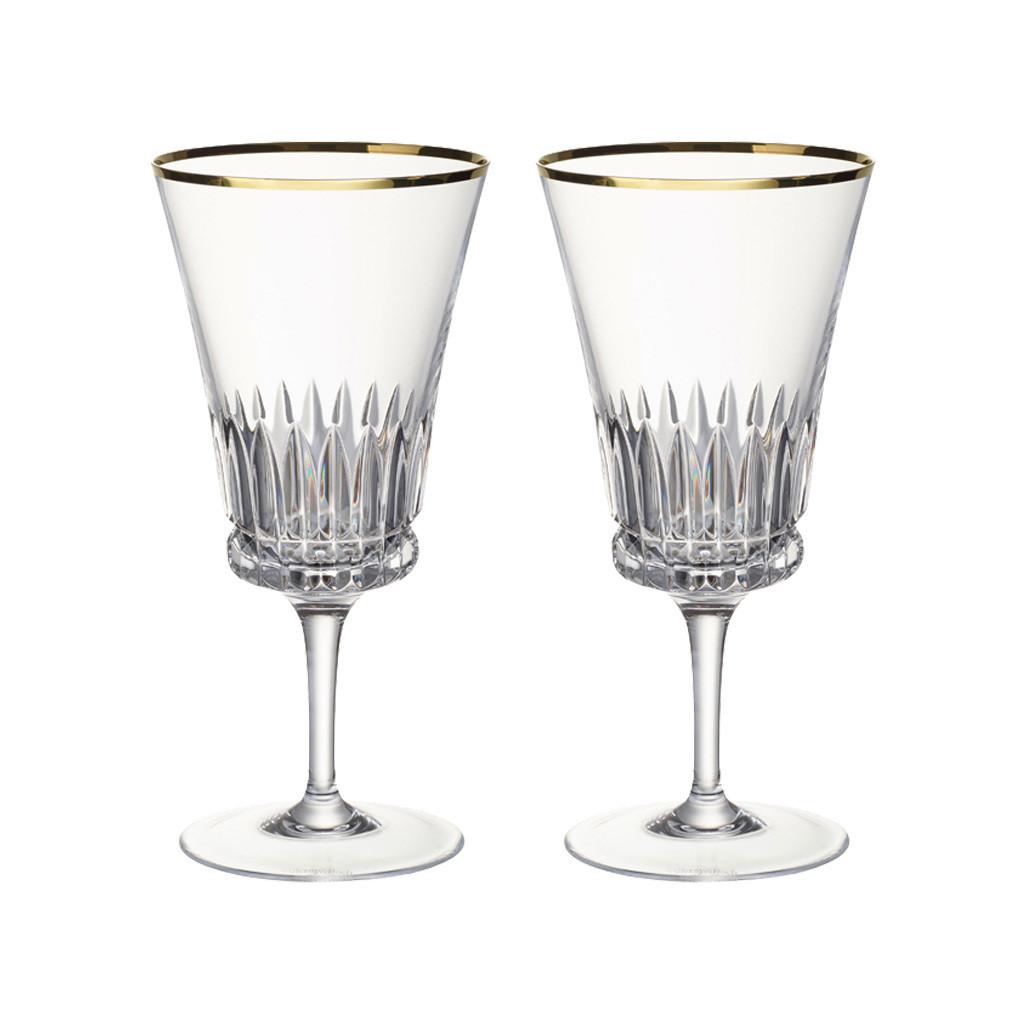 WASSERKELCHE Grand Royal Gold transparent-gold 250 ml 2er Set - Transparent/Goldfarben, Glas (0.25L) - Villeroy & Boch