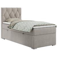 BOXBETT ALDA 90/200 Beige Struktur - H3 - Links Seite - Beige, Holz/Textil (90/200cm) - MKS