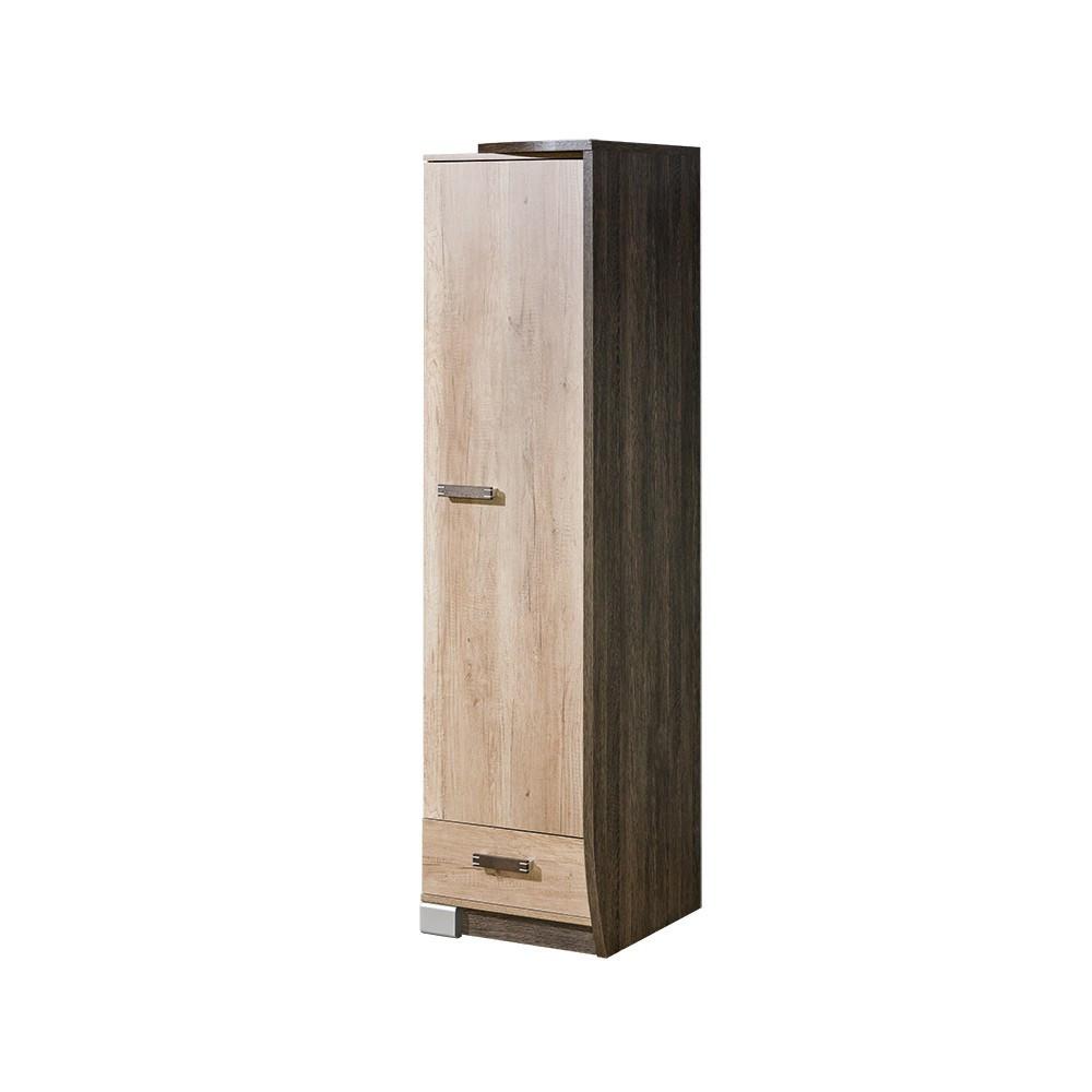 DREHTÜRENSCHRANK PALMERO 50/192,5/58cm 1-türig Braun - Eichefarben/Braun, Holzwerkstoff (50/192.5/58cm) - MASSENO