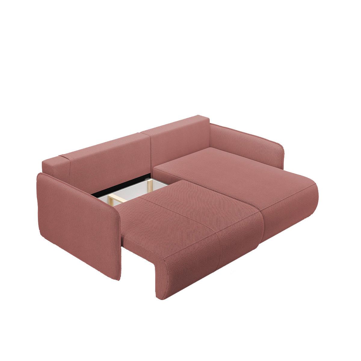ECKSOFA Claudio 3 Sitzplätze Rose - Pink, Holz (207/148cm) - Petits-meubles