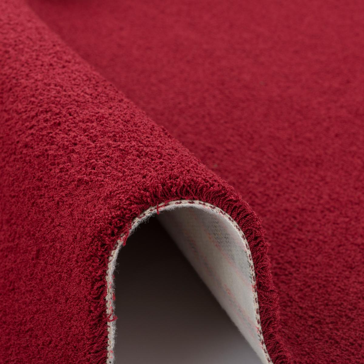 LUXUS HOCHFLOR SHAGGY TEPPICH VELVET - Weinrot, Textil (133/133cm) - Snapstyle