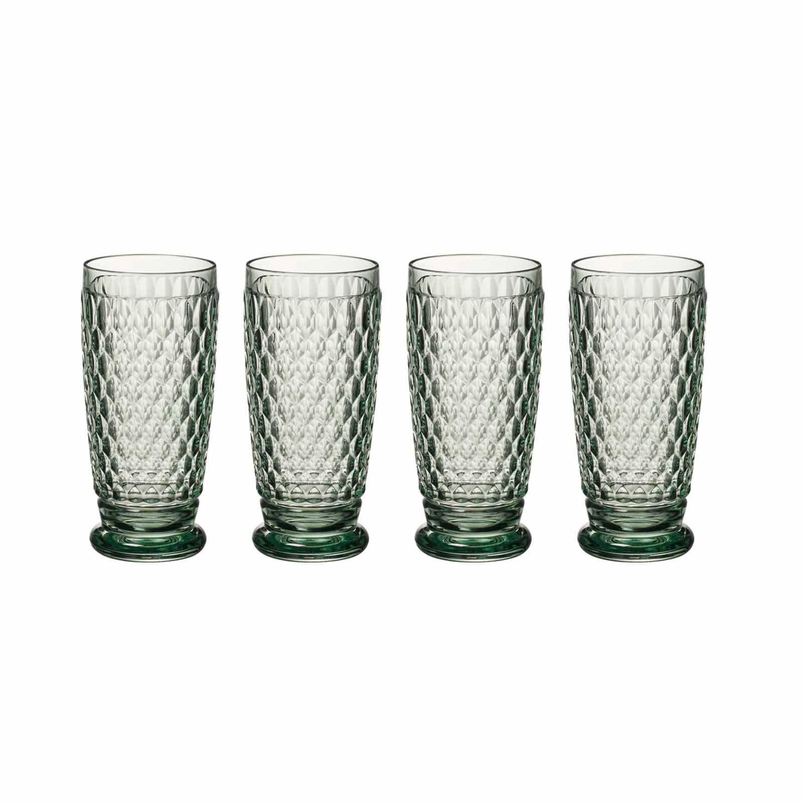 LONGDRINKGLÄSER Boston Coloured Grün 400 ml 4er Set - Grün, Glas (0.4L) - Villeroy & Boch