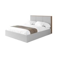 POLSTERBETT mit Bettkasten und Lattenrost, Bett mit Matratze H3/H4 - LILA 140x200 Hellgrau - Silberfarben, Holzwerkstoff/Textil (140/200cm) - ALTDECOR