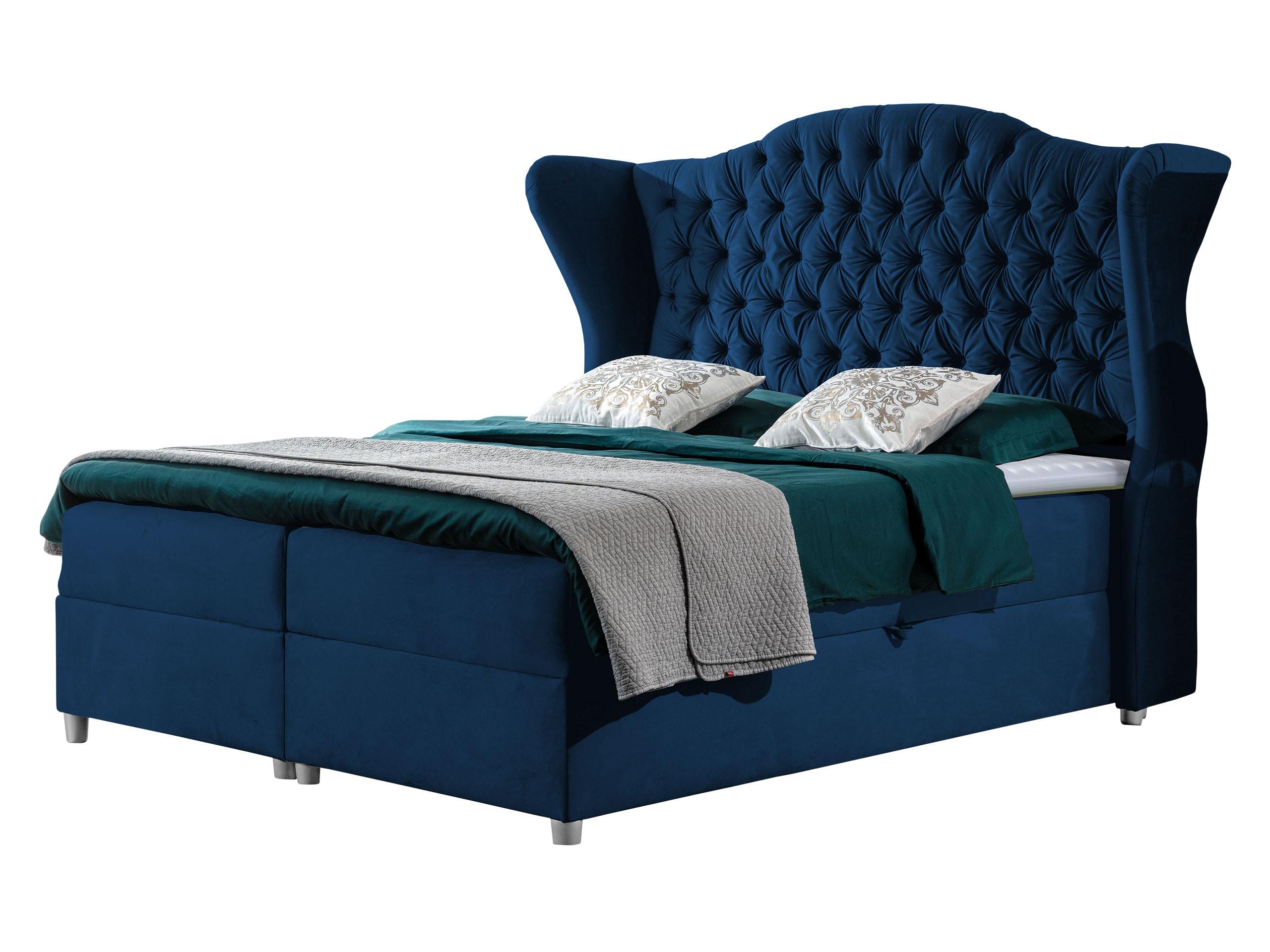 BOXBETT Livia - H3 - Blau, Holz (160/200cm) - MIRJAN24
