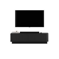 TV-LOWBOARD Aurora Schwarz matt 140 cm mit Sockel - Schwarz, Holzwerkstoff (140/37/35cm) - Meble Lindner