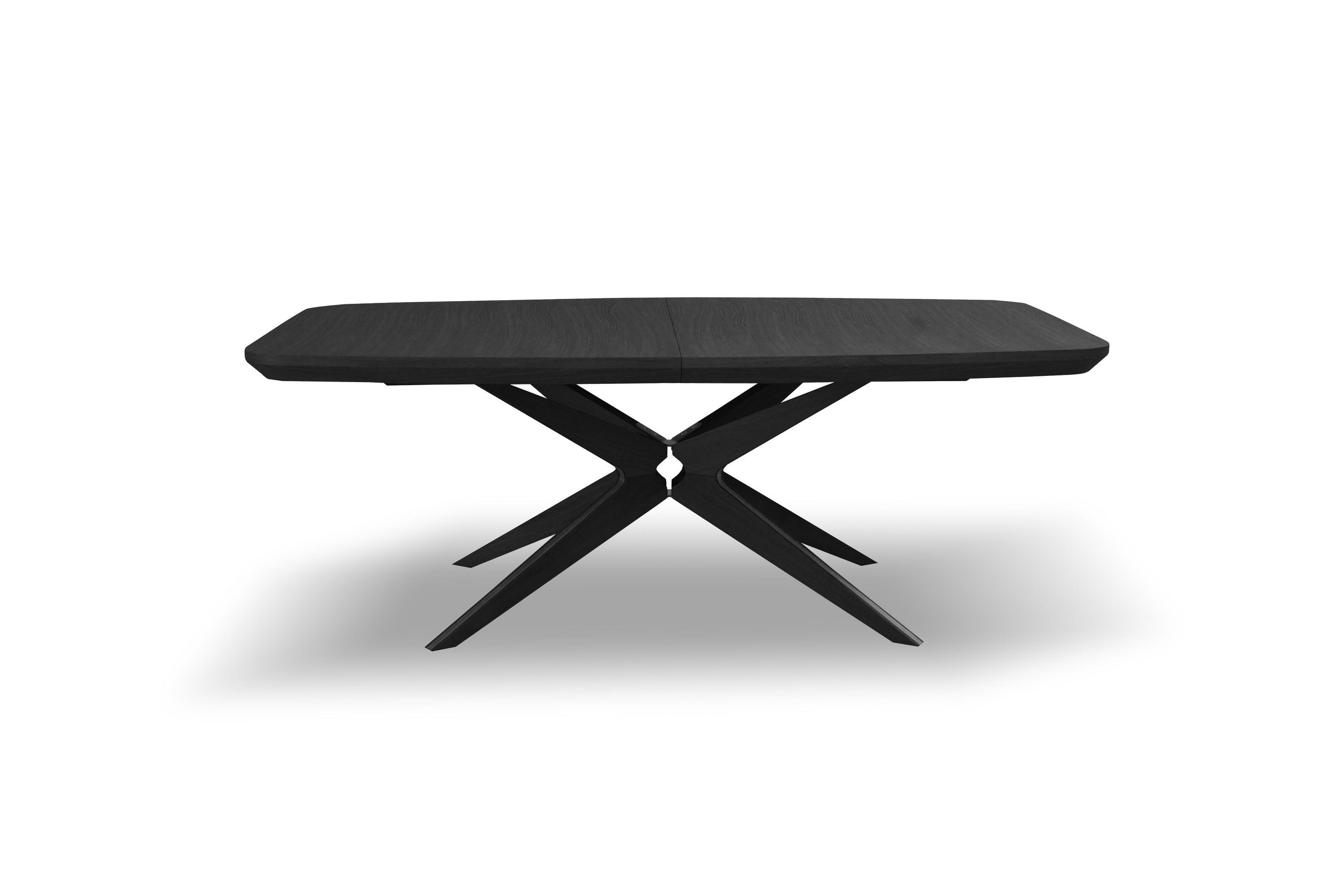 ESSTISCH SOLIDO Ausziehbar 200 - 300 / 110 x 76 cm - Schwarz, Holz (200/110/76cm) - MASSENO