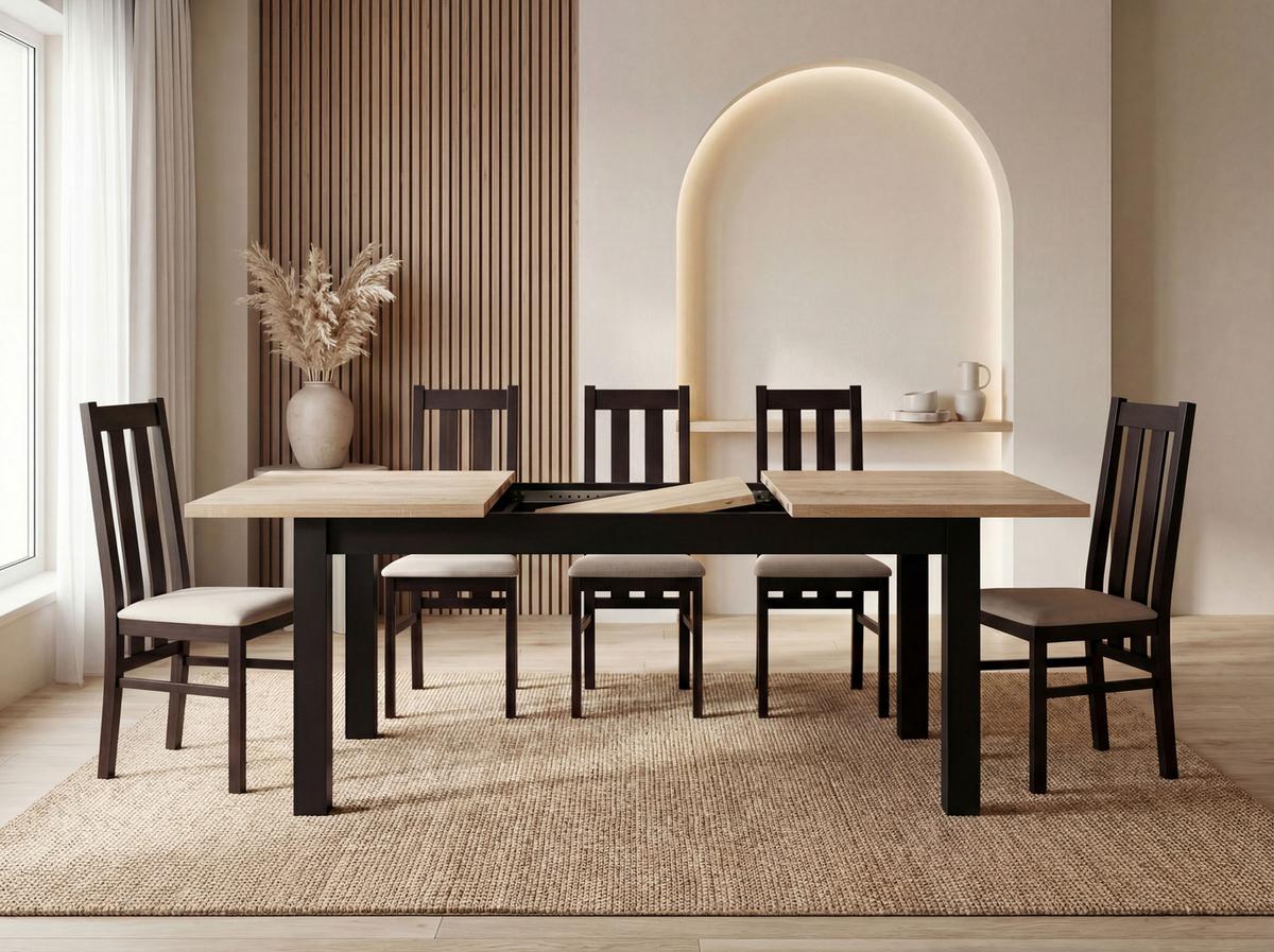 ESSTISCH Lindberg Weiß ausziehbar verlängerbar rechteckig, Eiche Braun Rustikal 200-300/100/77 cm - Alteiche/Weiß, Holz/Holzwerkstoff (100/300/76.5cm) - WFL GROUP