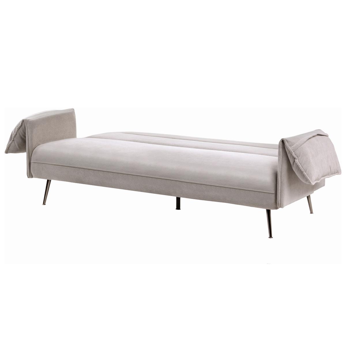 SCHLAFSOFA 3-Sitzer Stoff Grau Vayla - Grau, Textil (198/85/96cm) - Beliani