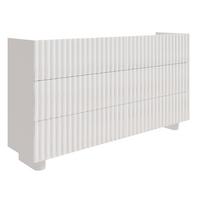 KOMMODE Fiorra Weiß Hochglanz, 147 cm - Weiß, Holzwerkstoff (144/84/38.8cm) - Selsey