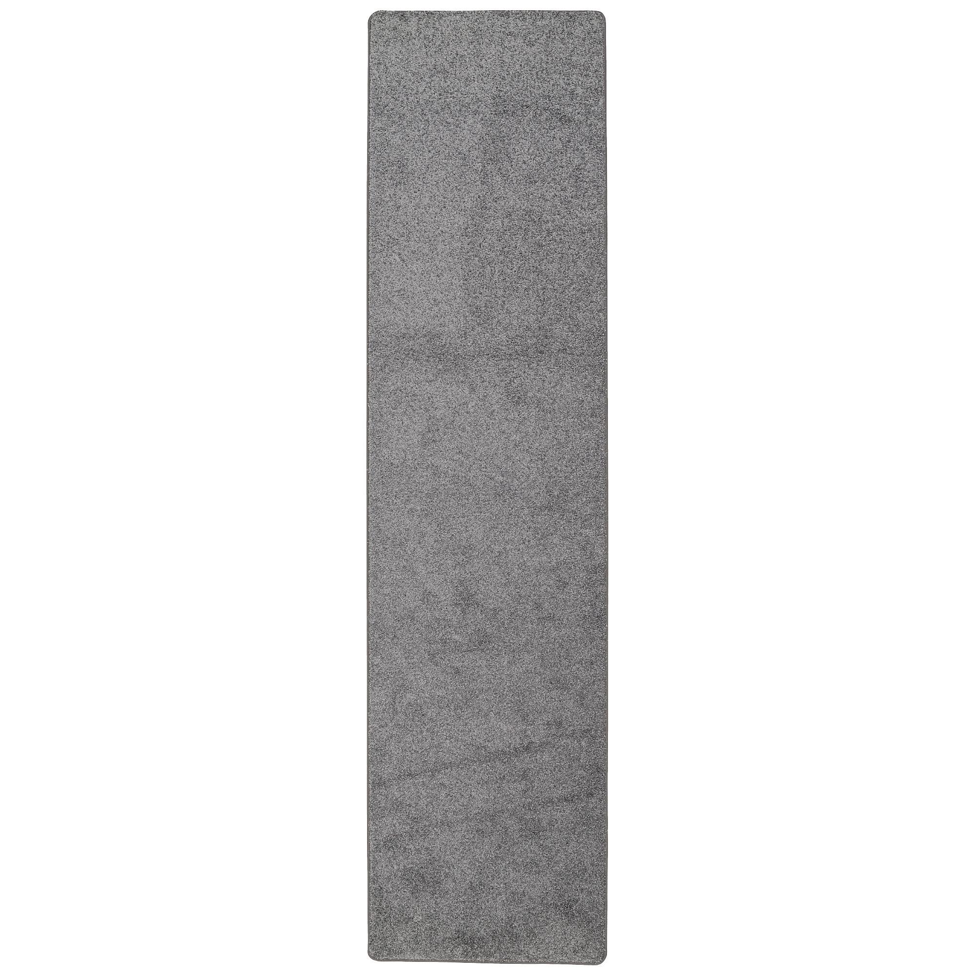 HOCHFLOR VELOURS TEPPICH LÄUFER MONA - Grau, Textil (80/200cm) - Snapstyle