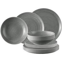 TELLER-SET Terra Perlgrau 18-tlg. - Grau, Keramik (2/2/2cm) - Seltmann Weiden
