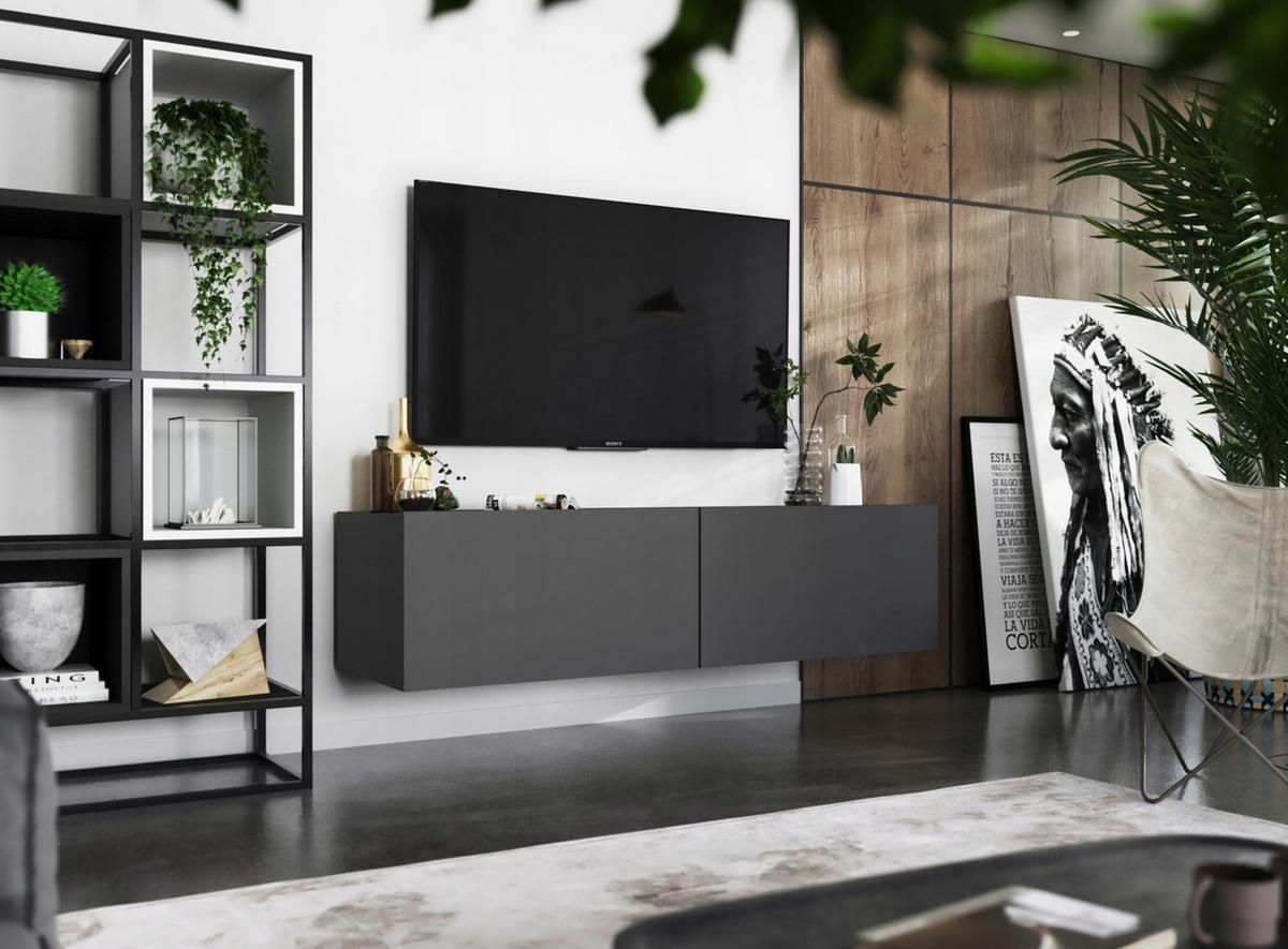TV-SCHRANK Enjoy Grau matt 120 cm - Grau, Holzwerkstoff (120/30/35cm) - Meble Lindner