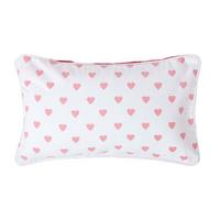 KISSENHÜLLE Herzen 30/50 cm, 100% Baumwolle - Rosa, Textil (30/50cm) - Homescapes