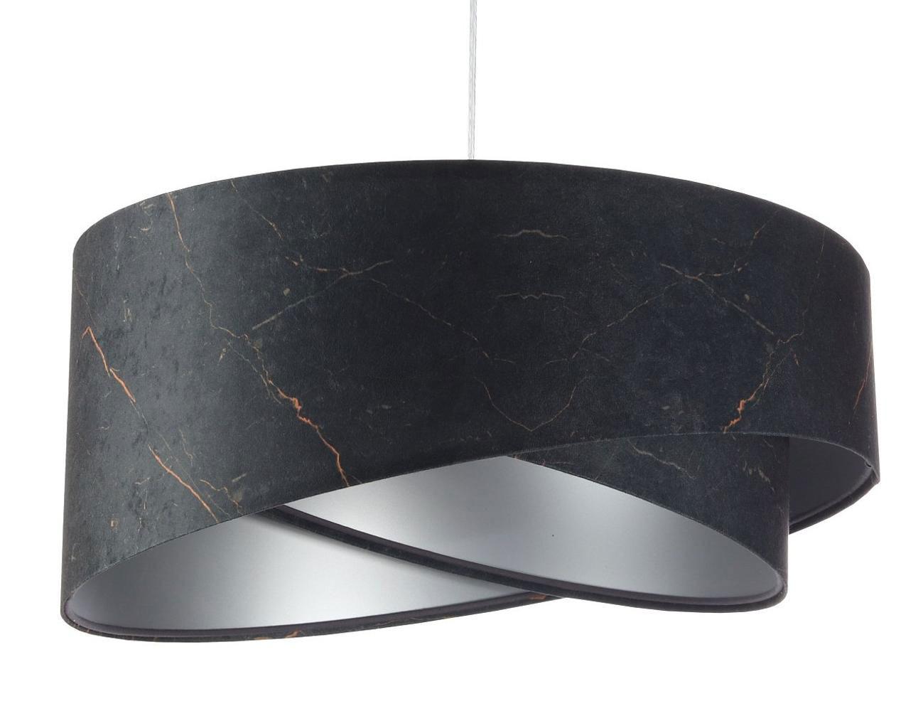 HÄNGELEUCHTE Schwarz 50/23 cm - Silberfarben, Kunststoff (50/1/23cm) - ONZENO