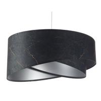 HÄNGELEUCHTE Schwarz 50/23 cm - Silberfarben, Kunststoff (50/1/23cm) - ONZENO
