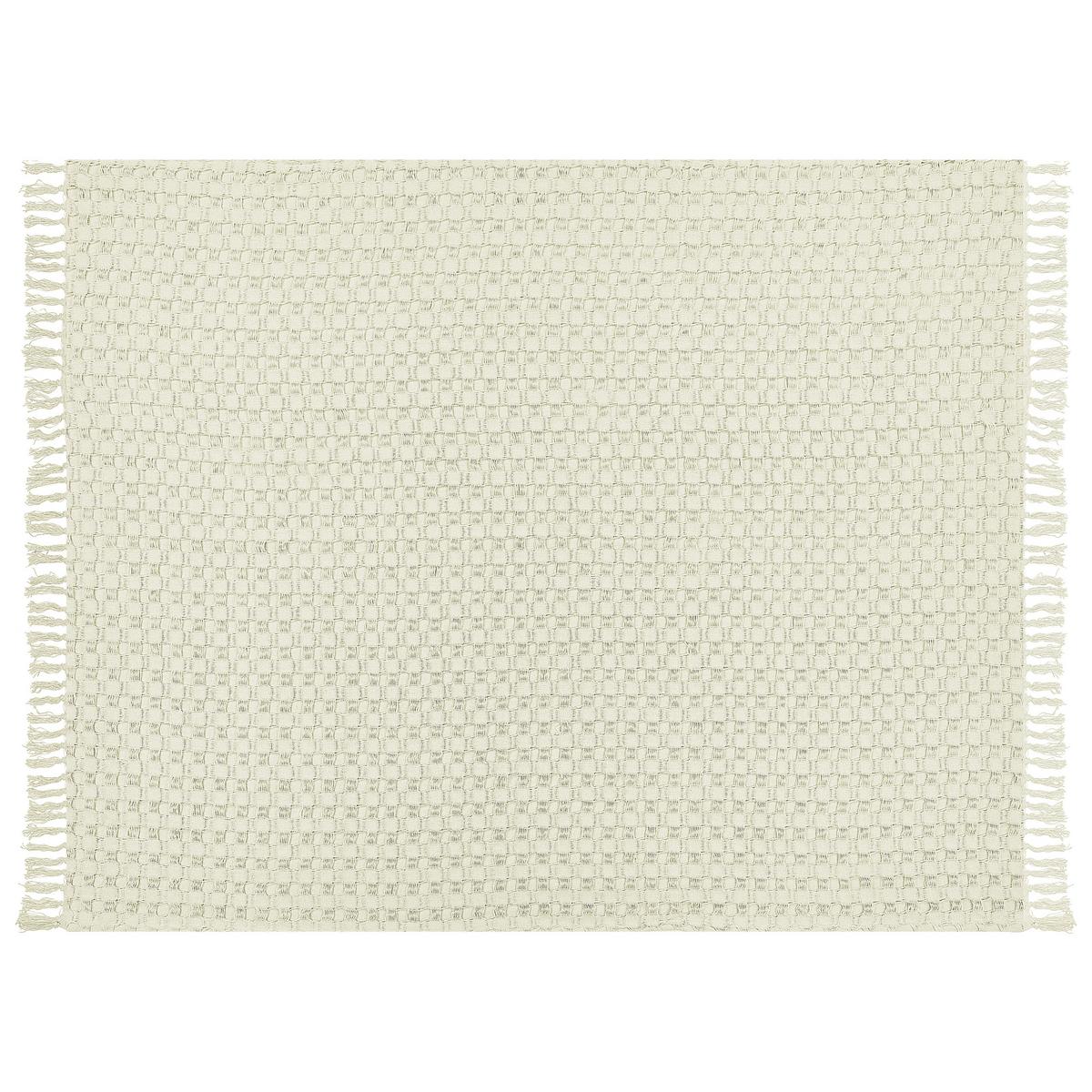 TAGESDECKE Weiß 150 x 200 cm Bere - Weiß, Textil (150/200cm) - Beliani