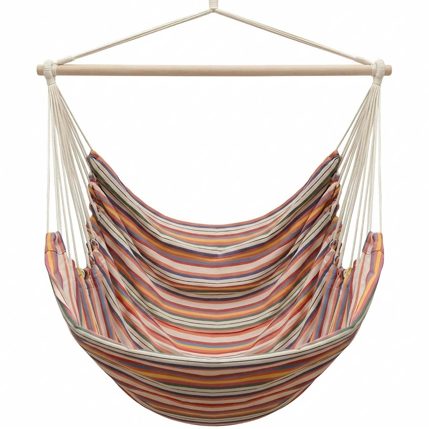 XXL HÄNGESESSEL 185/130 cm Belastbar bis 150 kg Multicolor - Multicolor, Textil (130/155/185cm) - Amanka