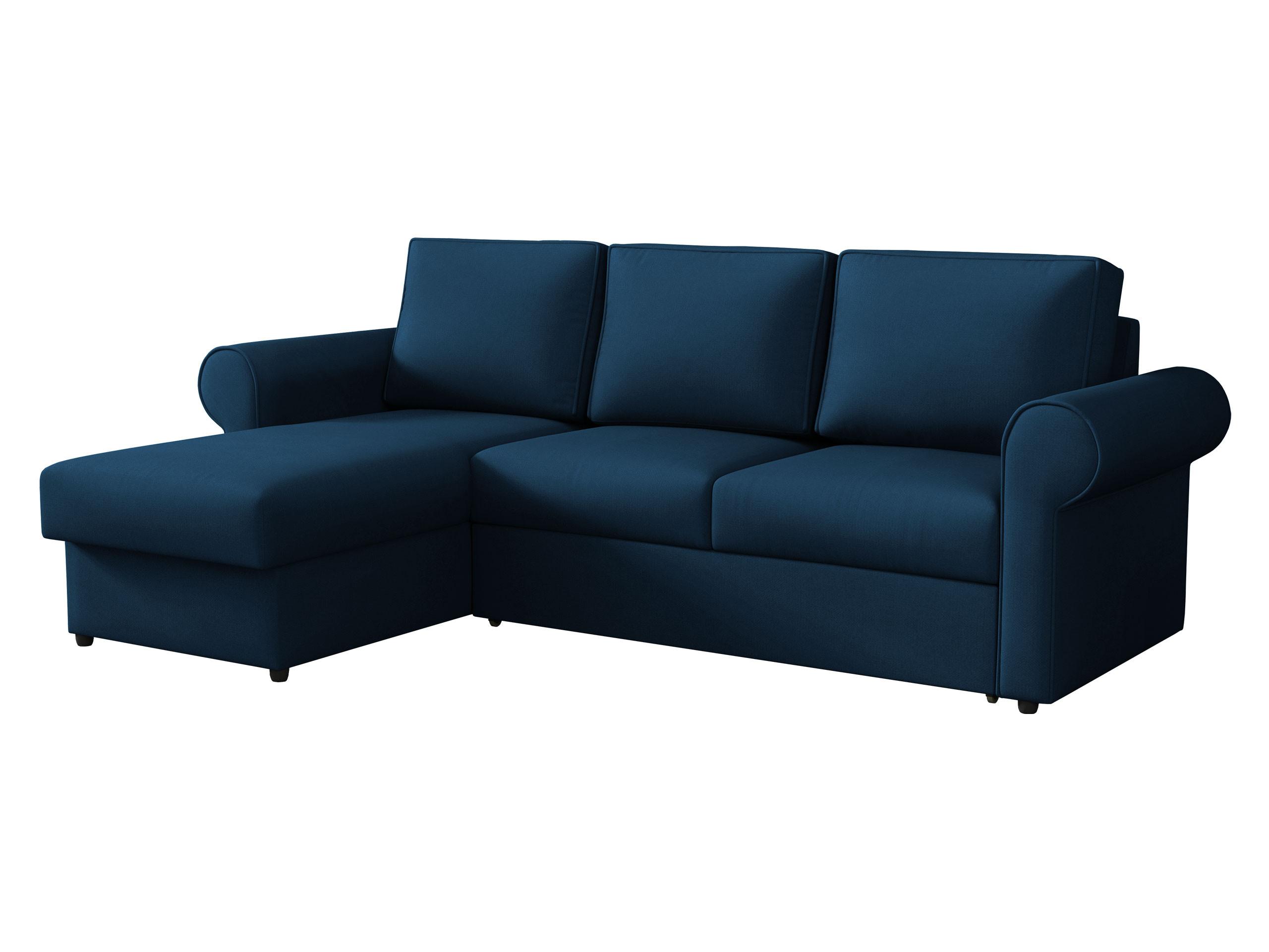 ECKSOFA Monaco - Schwarz/Dunkelblau, Holz/Textil (246/155cm) - MIRJAN24