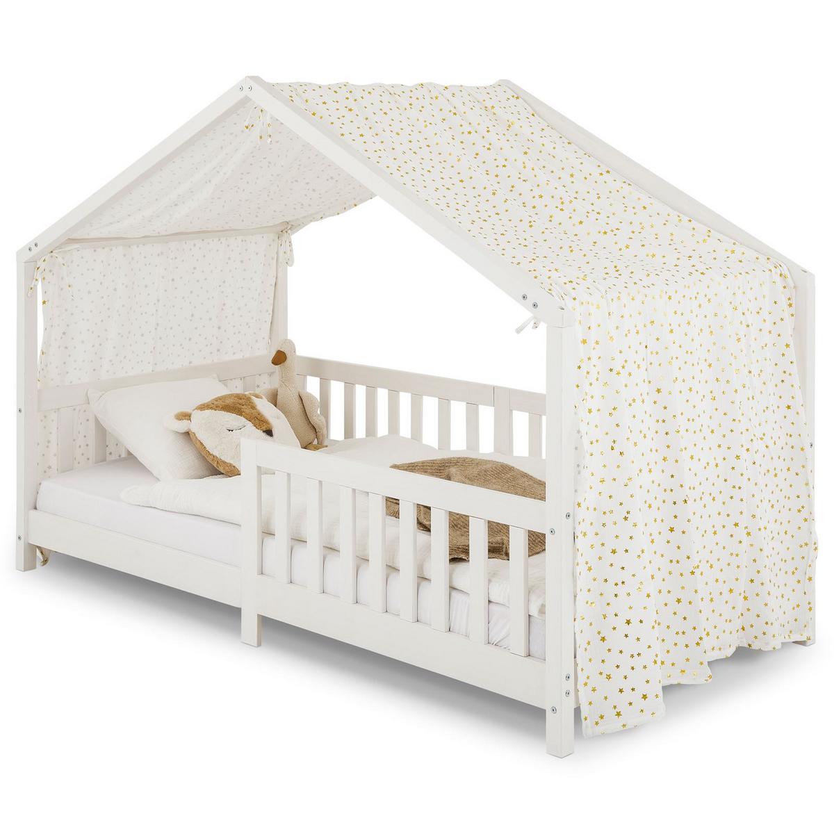 HAUSBETT- HIMMEL LIAN weiß/gold - Goldfarben/Weiß, Textil - IDIMEX