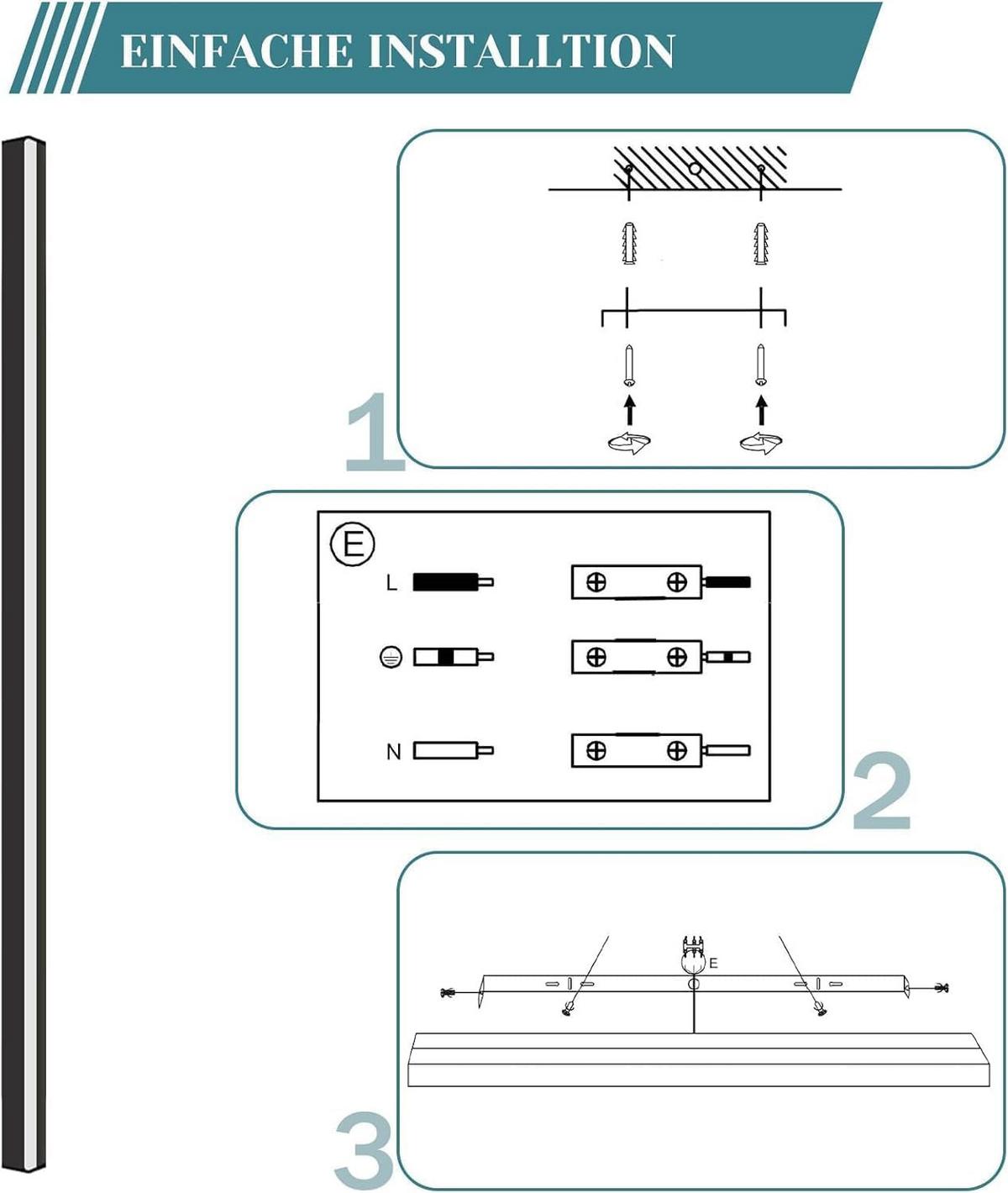 LED-WANDLEUCHTE Twinkle 2.5/3.8/100 cm - Schwarz, Metall (3.8/100/2.5cm) - ZMH