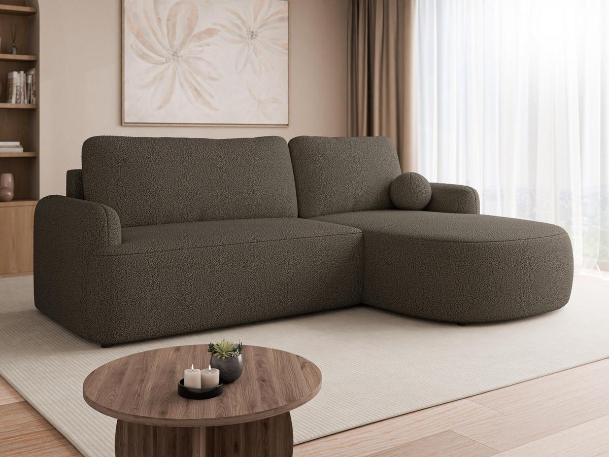 ECKSOFA Loridu Premium, Seite: Rechts - Wengefarben/Schwarz, Holz/Kunststoff (174/250cm) - MIRJAN24