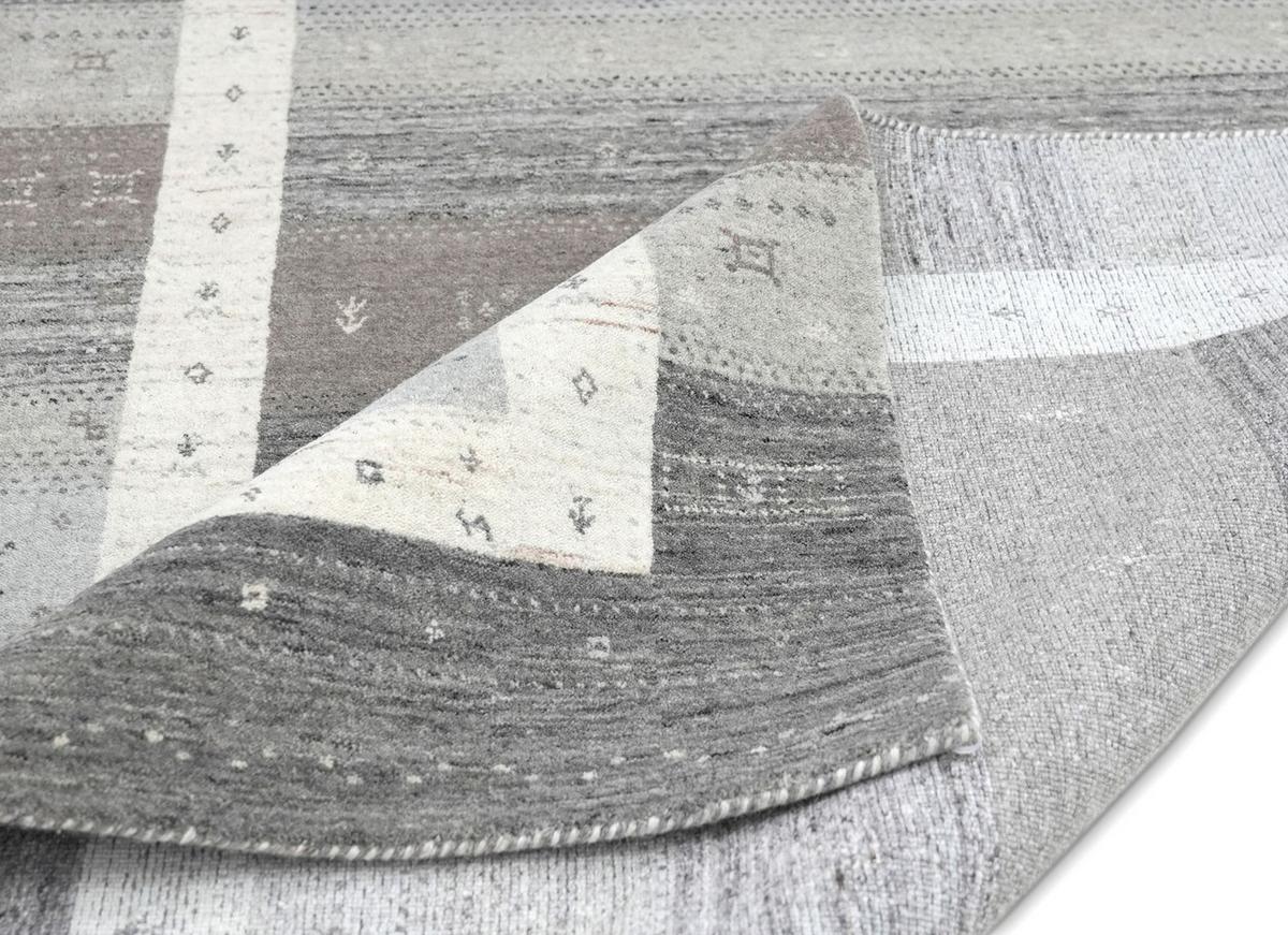 HANDWEBTEPPICH Memu 200x300 cm - Silberfarben, Textil (200/300cm) - THEKO