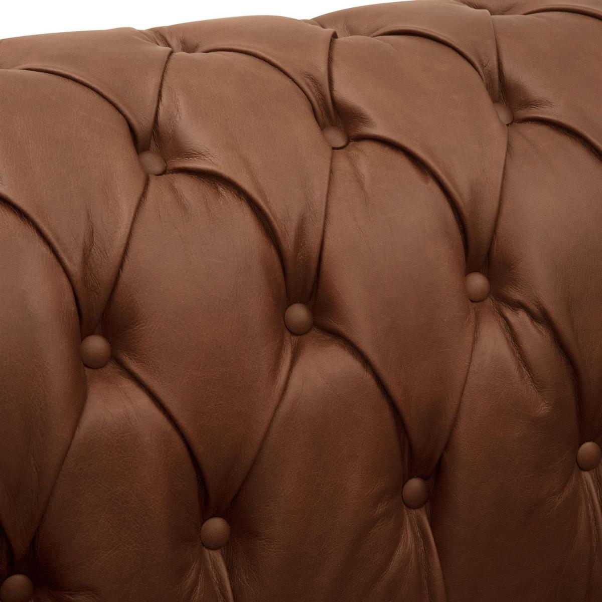 SOFA 2-Sitzer Kath Echtleder (Antikoptik) cognac - Cognac, Leder (174/74/98cm) - 58aufmkessel