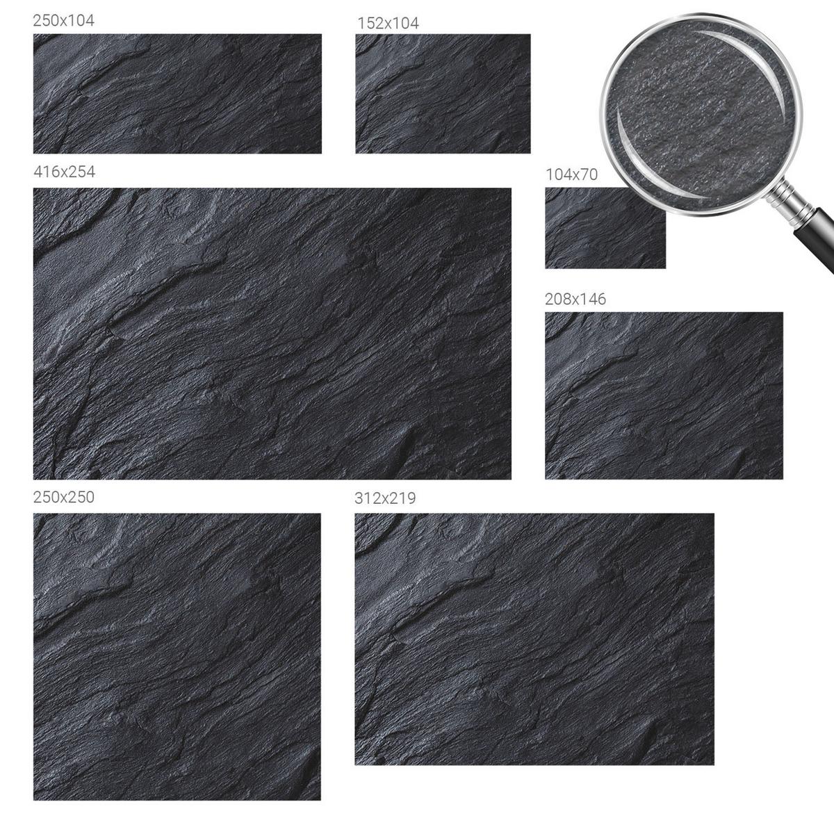 FOTOTAPETE 104x70 cm - Steinstruktur - Grau, Textil (104/70cm) - Wallfluent