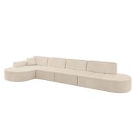 ECKSOFA Ottomane Links TARO-L3 - 413x171x79,5 cm Beige - Beige, Holzwerkstoff/Textil (413/171cm) - ALTDECOR