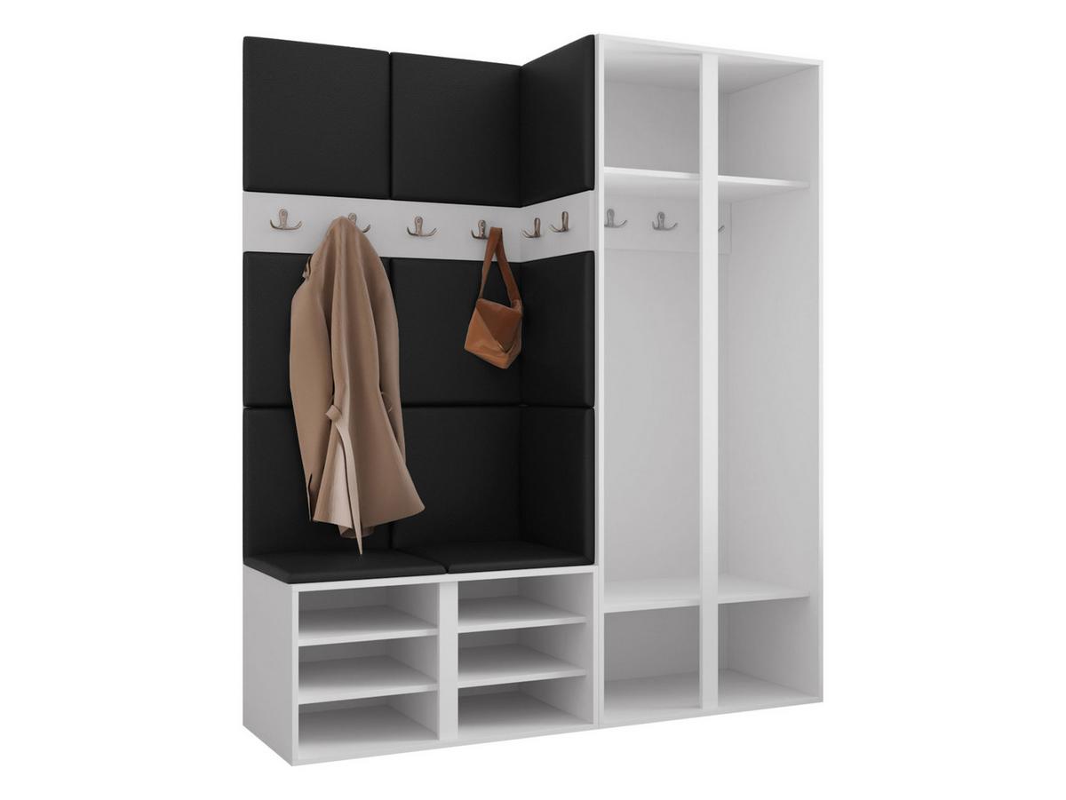 GARDEROBEN-SET Orion XII - Beige/Nussbaumfarben, Holzwerkstoff/Kunststoff (158/186/46cm) - MIRJAN24