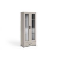 VITRINENSCHRANK ALBANO 186 x 80 cm Kaschmir - Kaschmir, Holzwerkstoff (80/186/40cm) - MASSENO