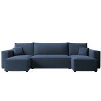 WOHNLANDSCHAFT Adara Schlaffunktion - Blau, Holzwerkstoff/Textil (312/83/145cm) - Fun Möbel
