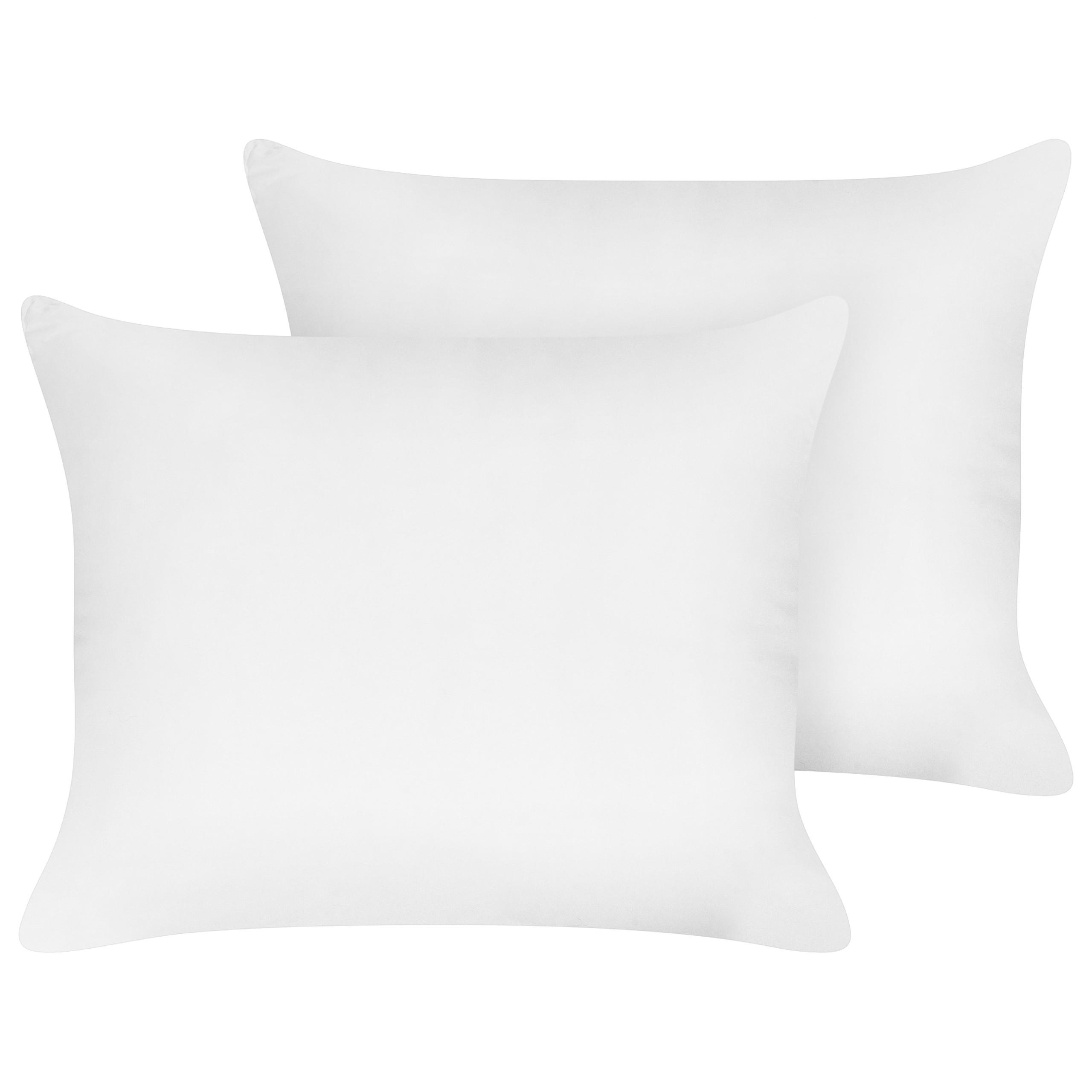KISSEN 2er-Set Weiß 60/50 cm Triglav - Weiß, Textil (60/50cm) - Beliani