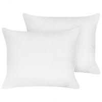 KISSEN 2er-Set Weiß 60/50 cm Triglav - Weiß, Textil (60/50cm) - Beliani