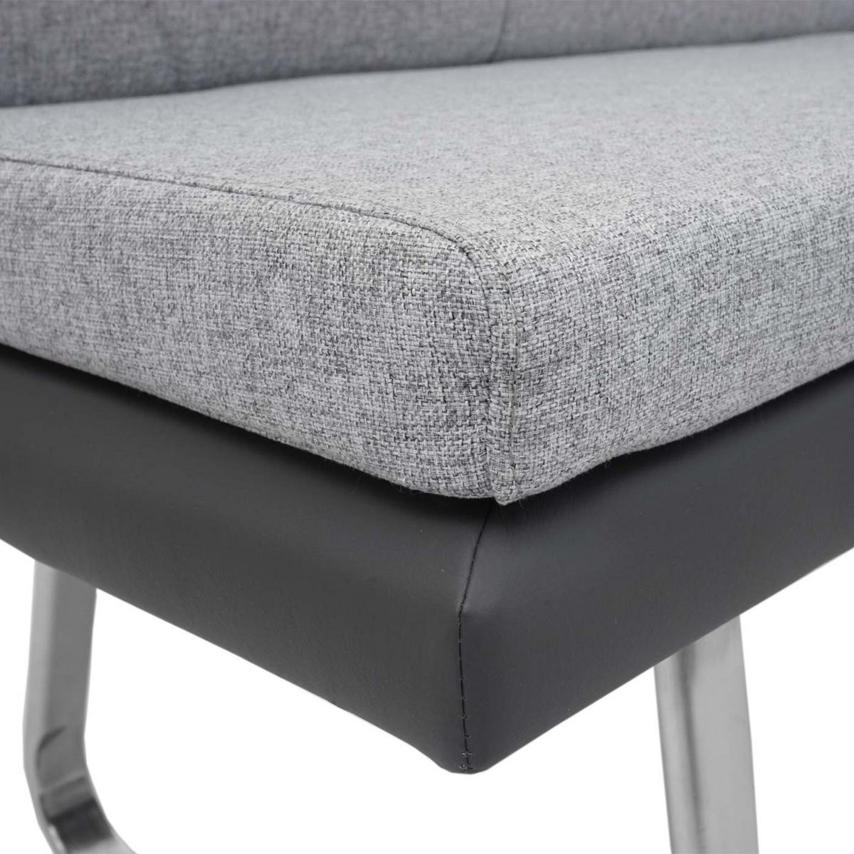 SITZBANK Grau, Schwarz - Schwarz/Grau, Textil (160/96/70cm) - MCW