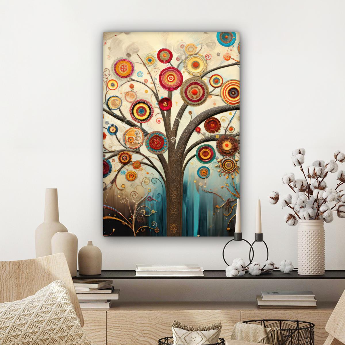 LEINWANDBILD Baum - Baum des Lebens - Farbe Wanddeko Schlafzimmer 60x90 cm - Braun, Textil (60/90cm) - MuchoWow