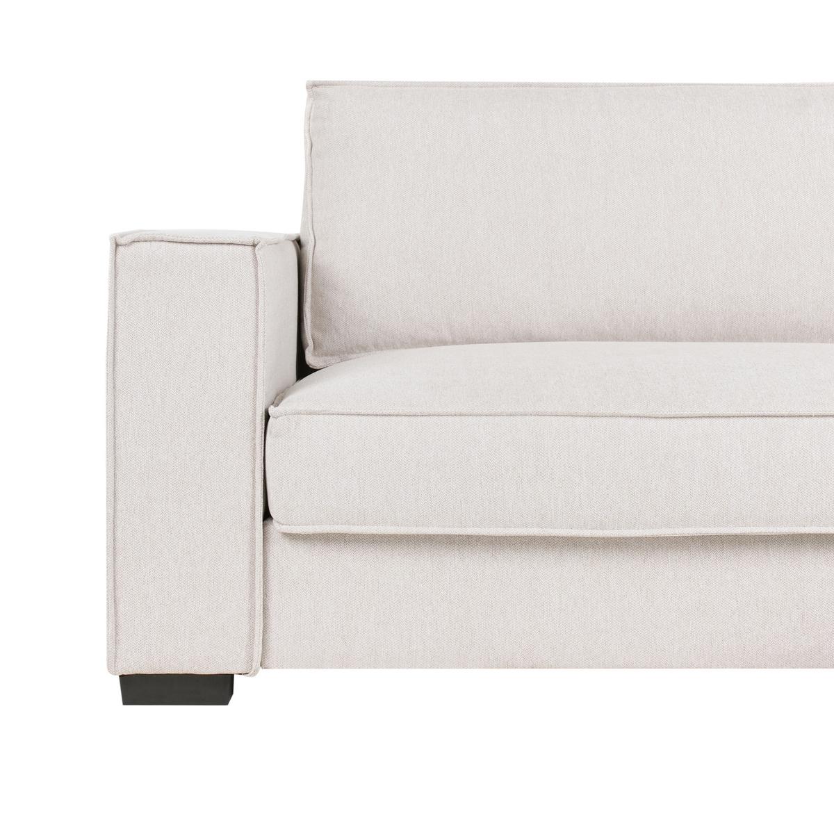 ECKSOFA Stoff Hellbeige linksseitig Renders - Beige, Textil (257/136cm) - Beliani