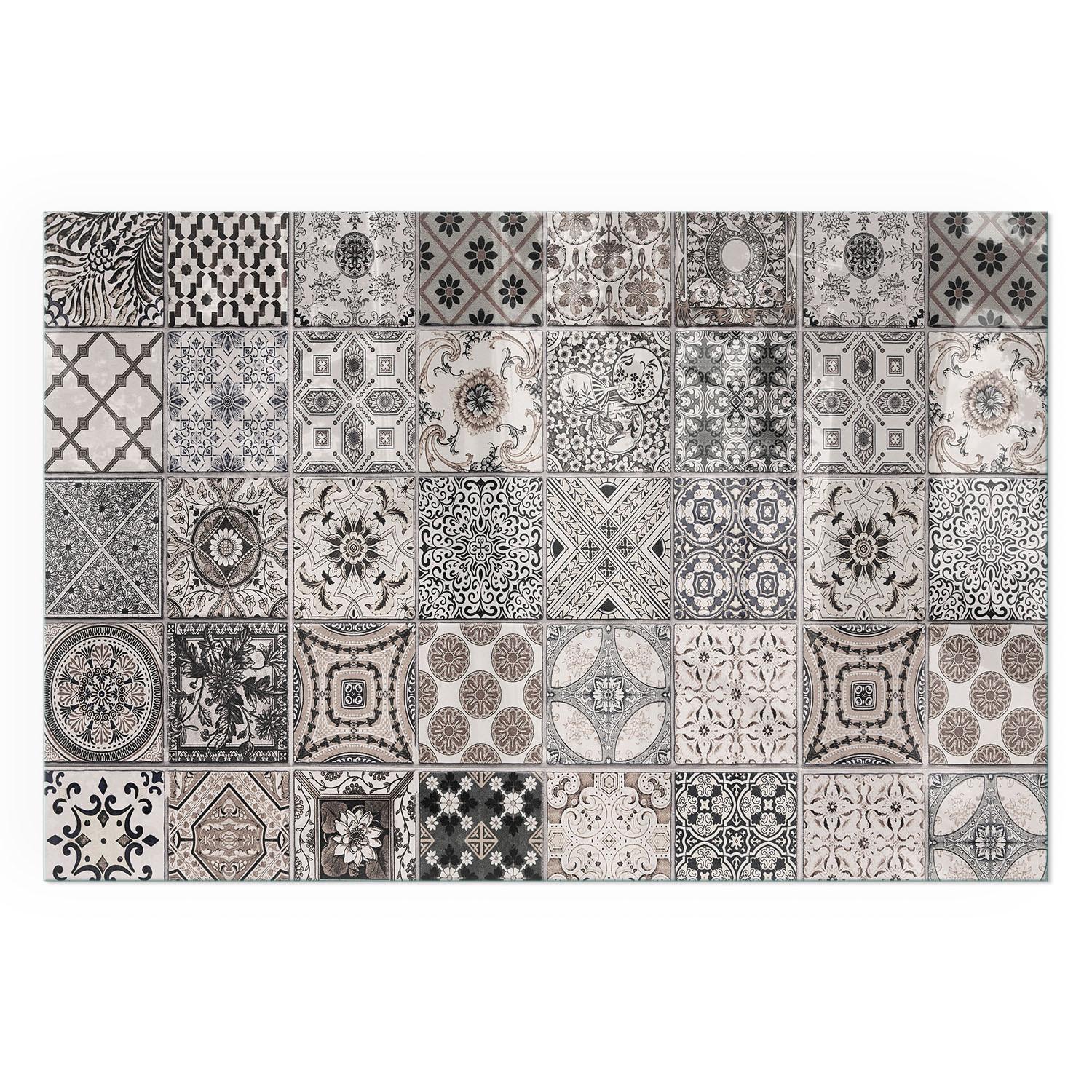 GLASPLATTE für Kamin 120x80 cm - Schwarz, Glas (120/80/0.4cm) - TULUP