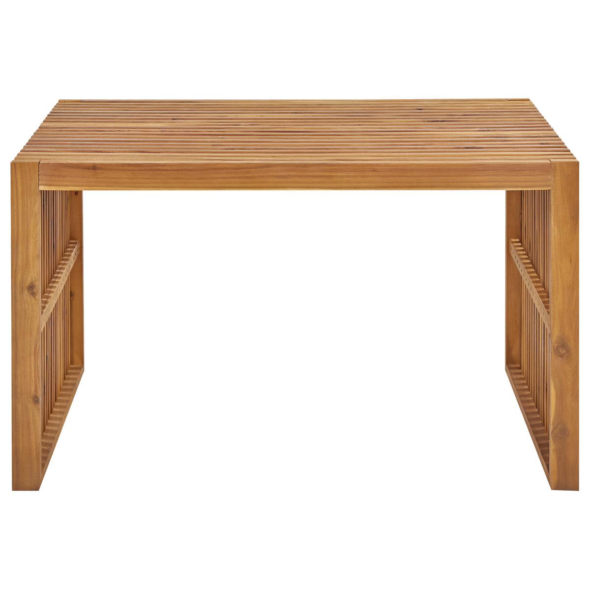GARTENTISCH Akazienholz hellbraun 120/70 cm Bellano - Hellbraun, Holz (70/120/70cm) - Beliani
