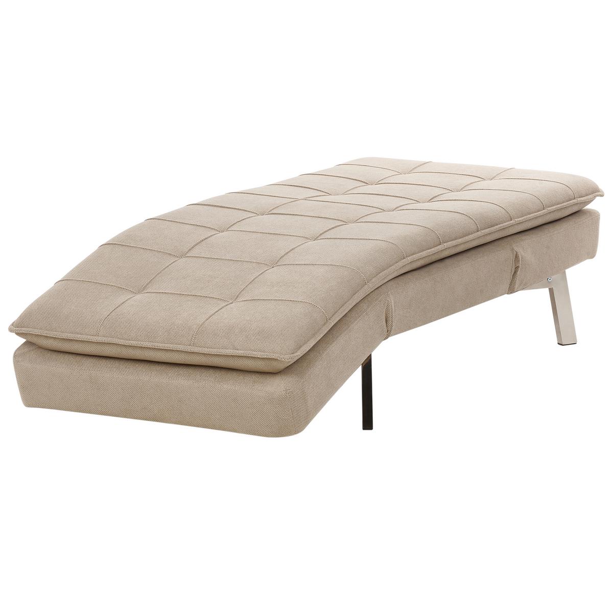 CHAISELONGUE Stoff Beige Loiret - Beige, Textil (179/93/76cm) - Beliani