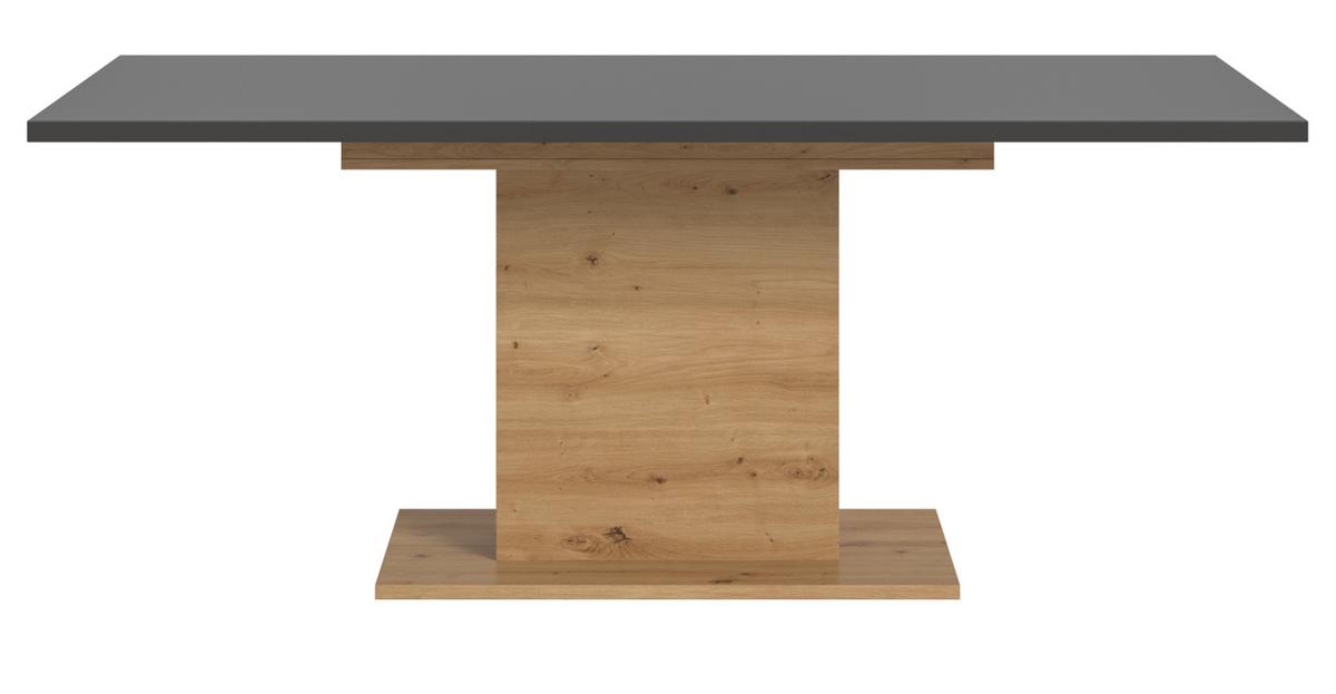 ESSTISCH grau, Eiche Artisan Küchentisch ausziehbar 150 - 190 cm - Eiche Artisan/Grau, Holzwerkstoff/Metall (150/90/76cm) - Inn.Furn