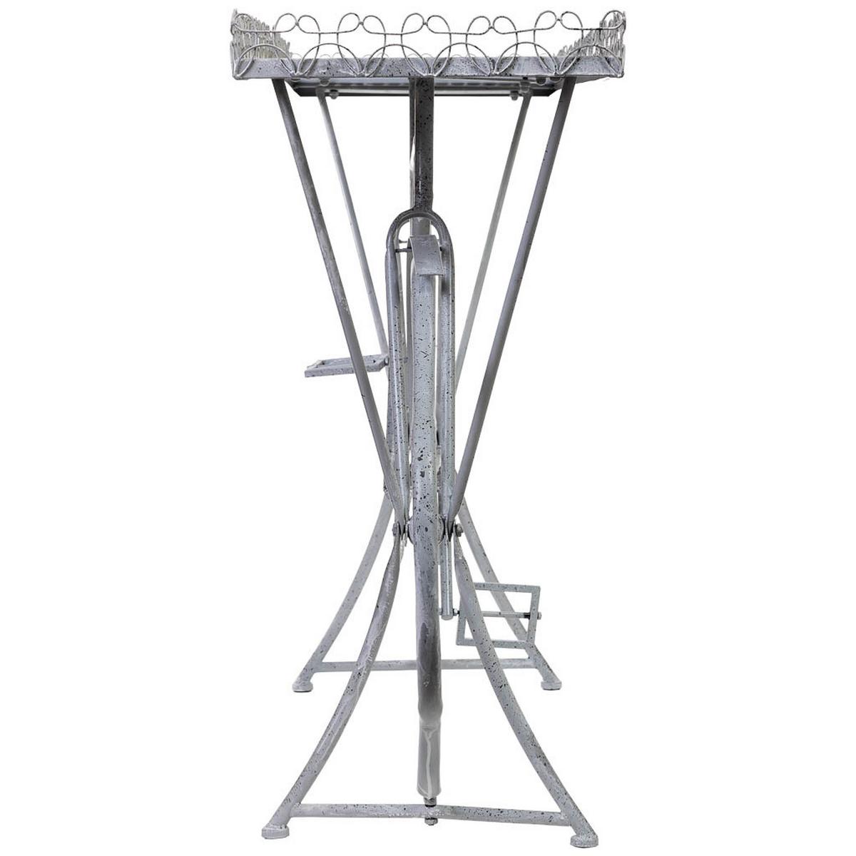 KONSOLENSTISCH Fahrrad aus Metall 177x41x92 cm Grau - Grau, Metall (41.28/177.17/92.71cm) - Wanderlust